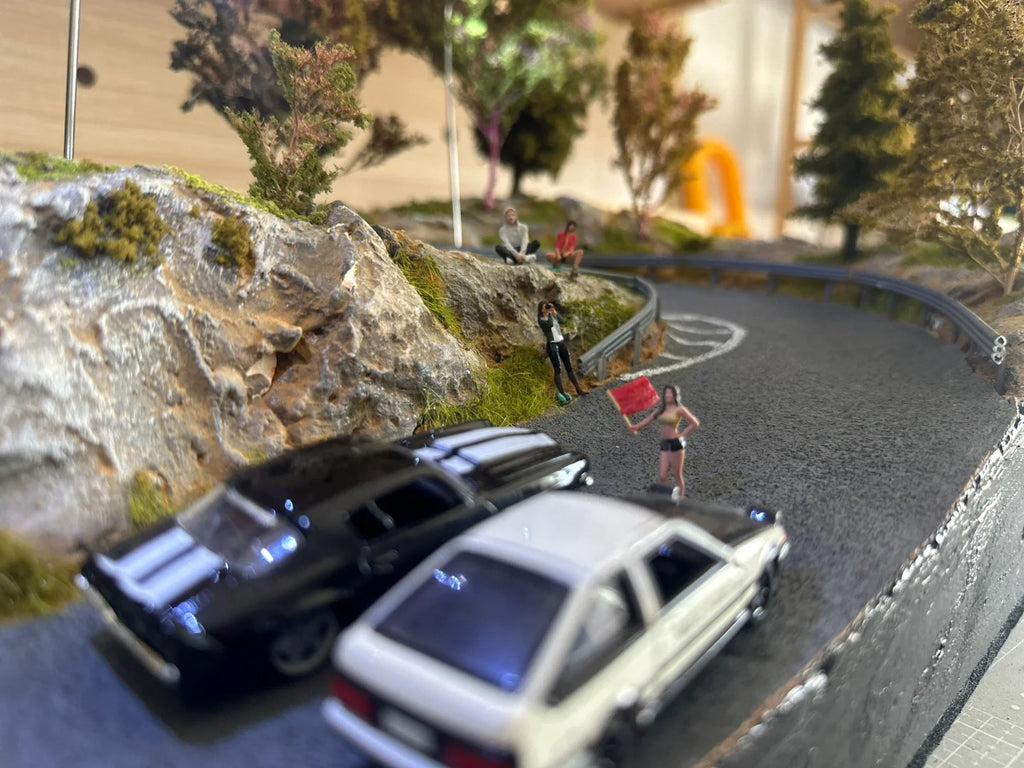 1/64 Scale Miniature Model Initial D Scene