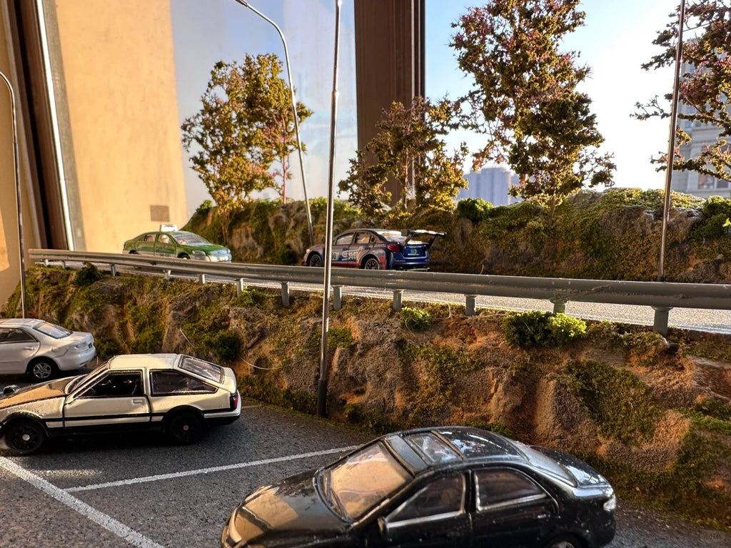 64-Scale Customized Display Base for Automotive Miniature Highway Model Scenes