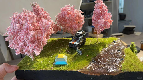 1:64 Sakura-Themed Camping Miniature Scene