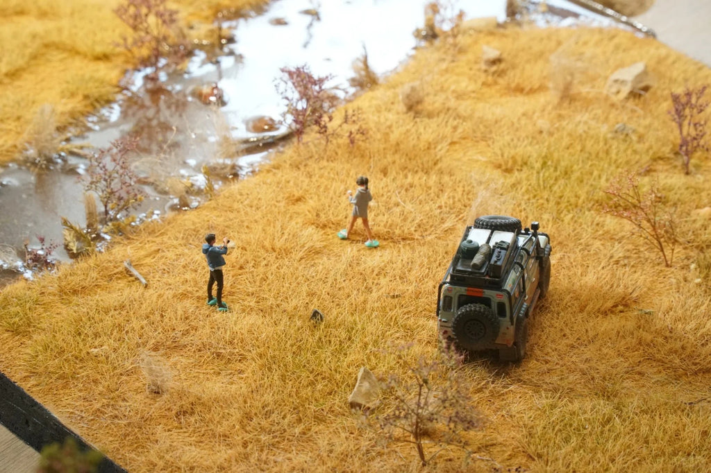1/64 Scale Car Autumn/Winter Edition Grass Model Display Base