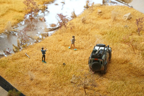1/64 Scale Car Autumn/Winter Edition Grass Model Display Base