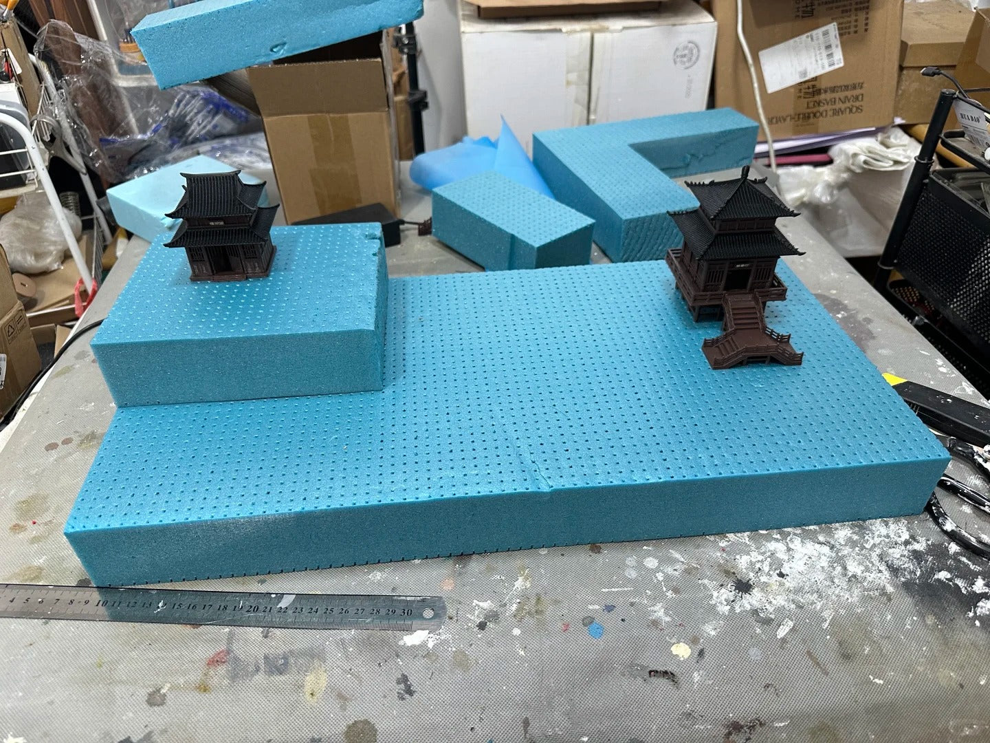 1:64 Scale Ancient Spring Breeze Scenery Miniature Display