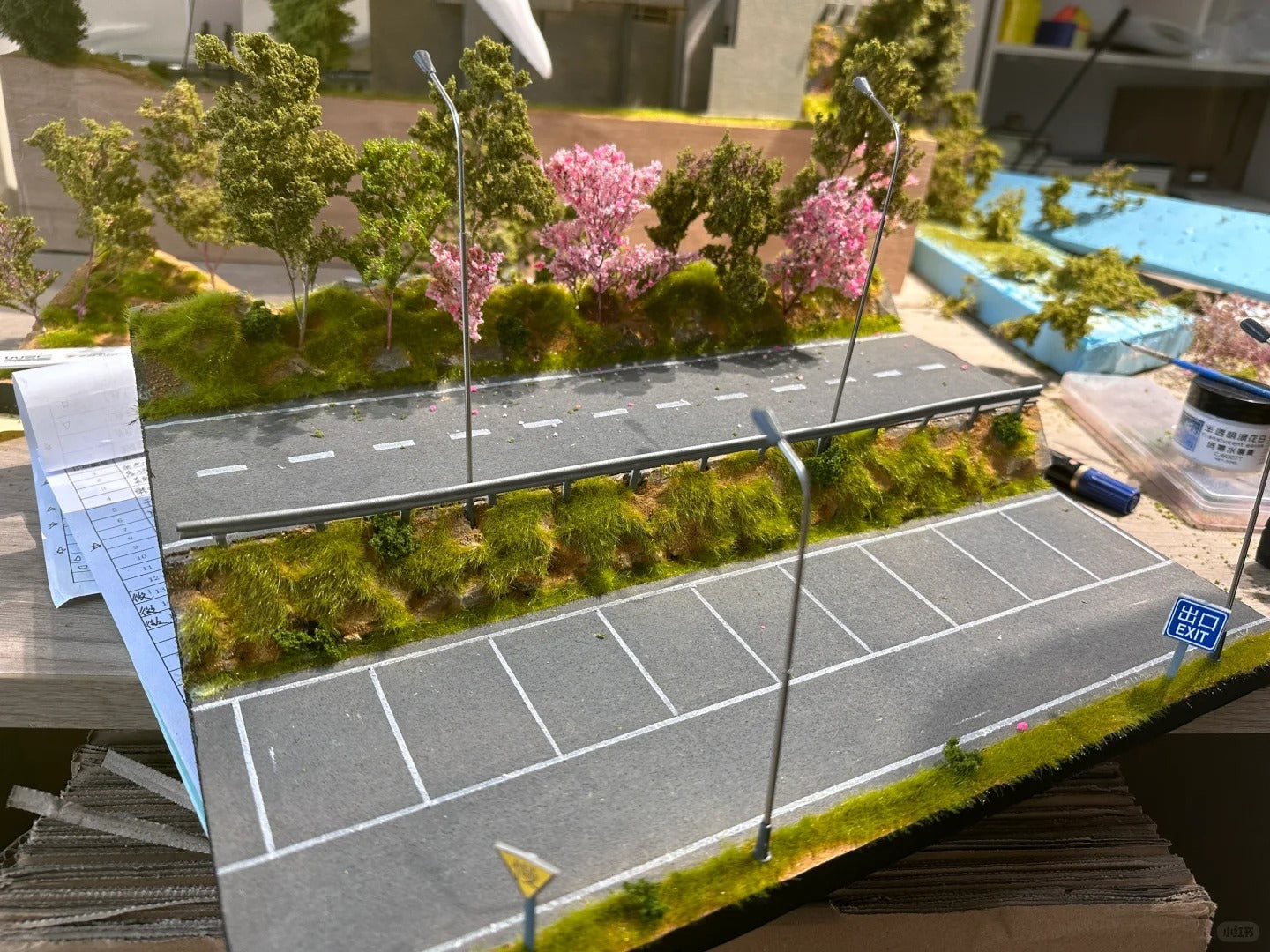 1:64 Scale Car Miniature Road Model Scene Custom Base