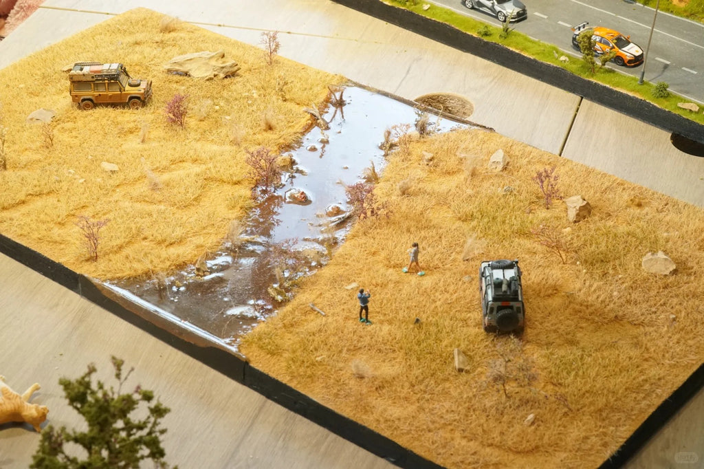 1/64 Scale Car Autumn/Winter Edition Grass Model Display Base