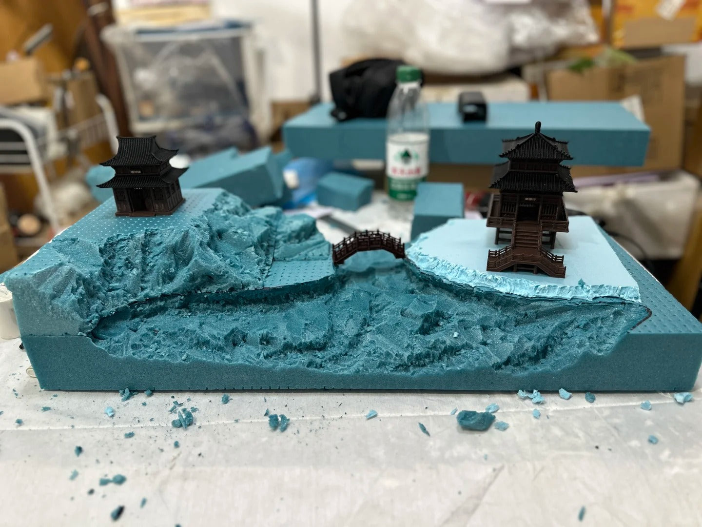 1:64 Scale Ancient Spring Breeze Scenery Miniature Display