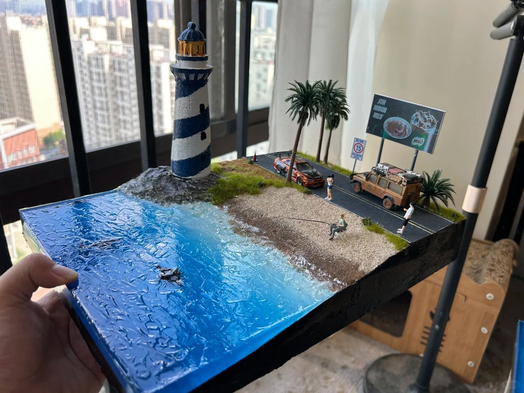 1:64 Scale Coastal Highway Car Miniature Model Display