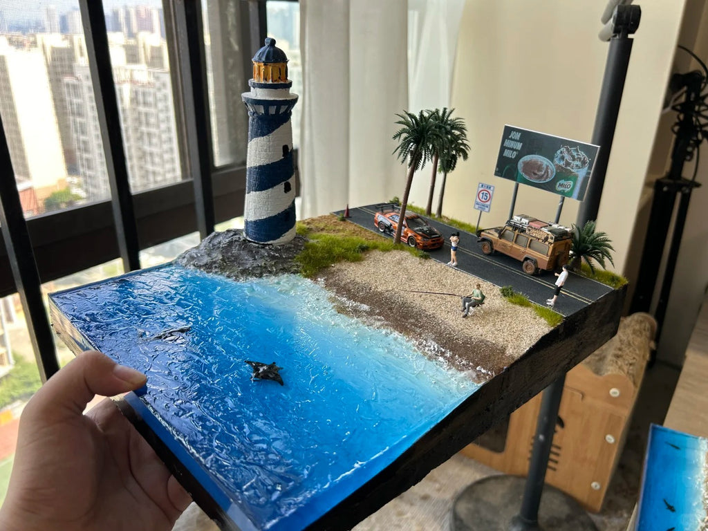 1:64 Scale Coastal Highway Car Miniature Model Display