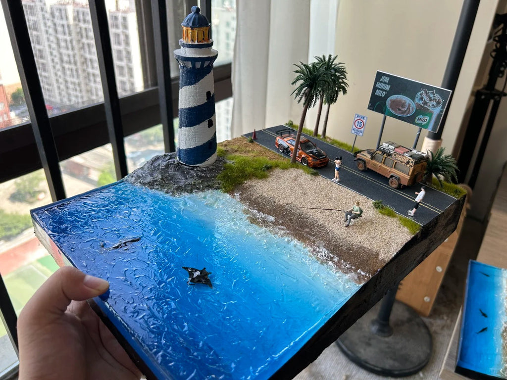 1:64 Scale Coastal Highway Car Miniature Model Display