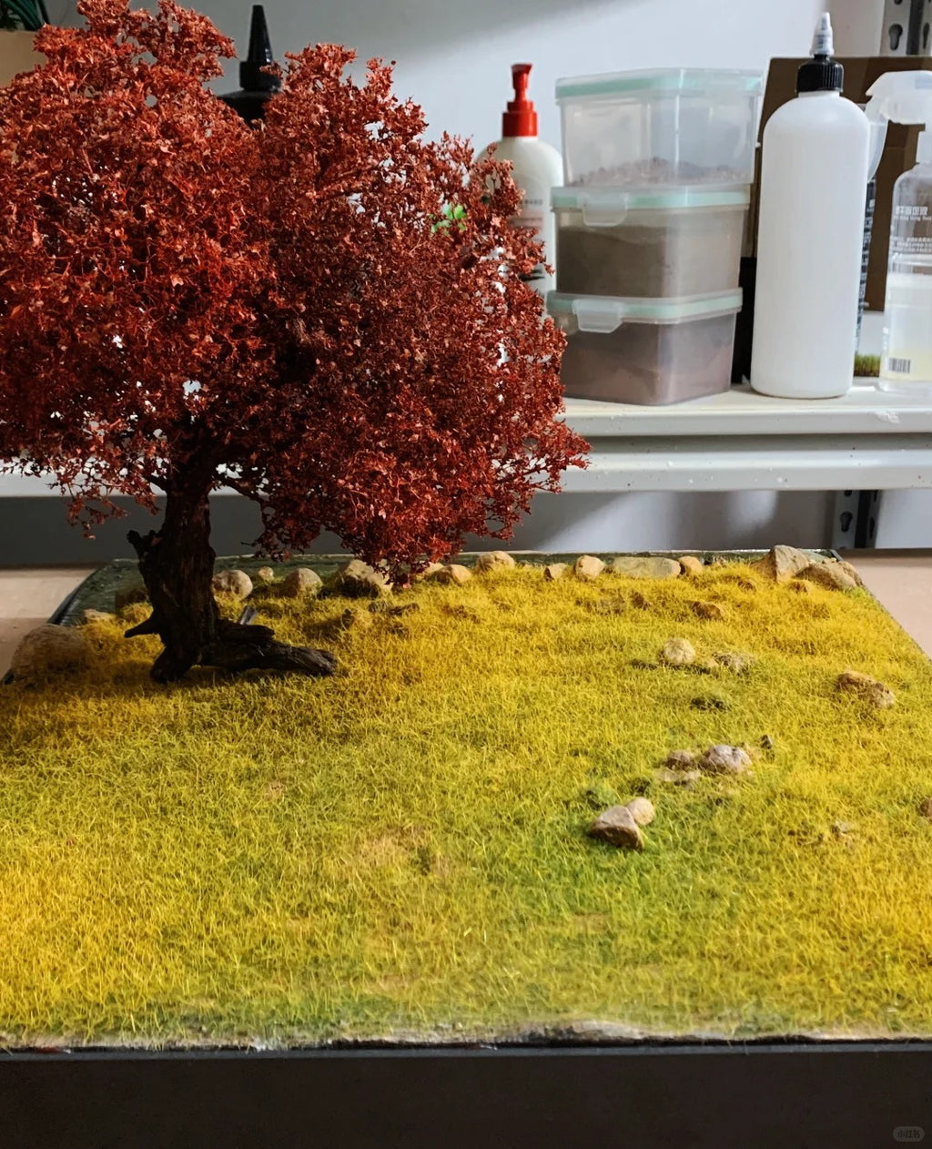 1:64 Scale Miniature Scene & Grassland Car Display Base