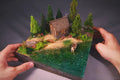 1:64 Scale Serene Lakeside Miniature Scene