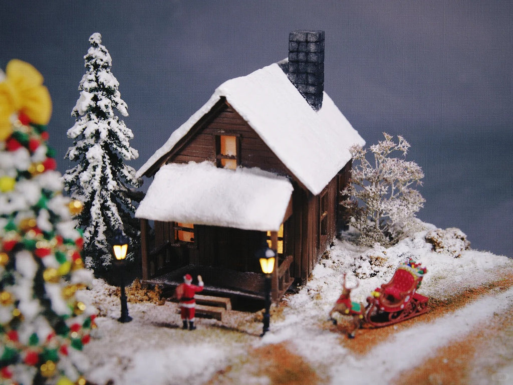 1:64 Scale Winter Fairytale Town Miniature Scene