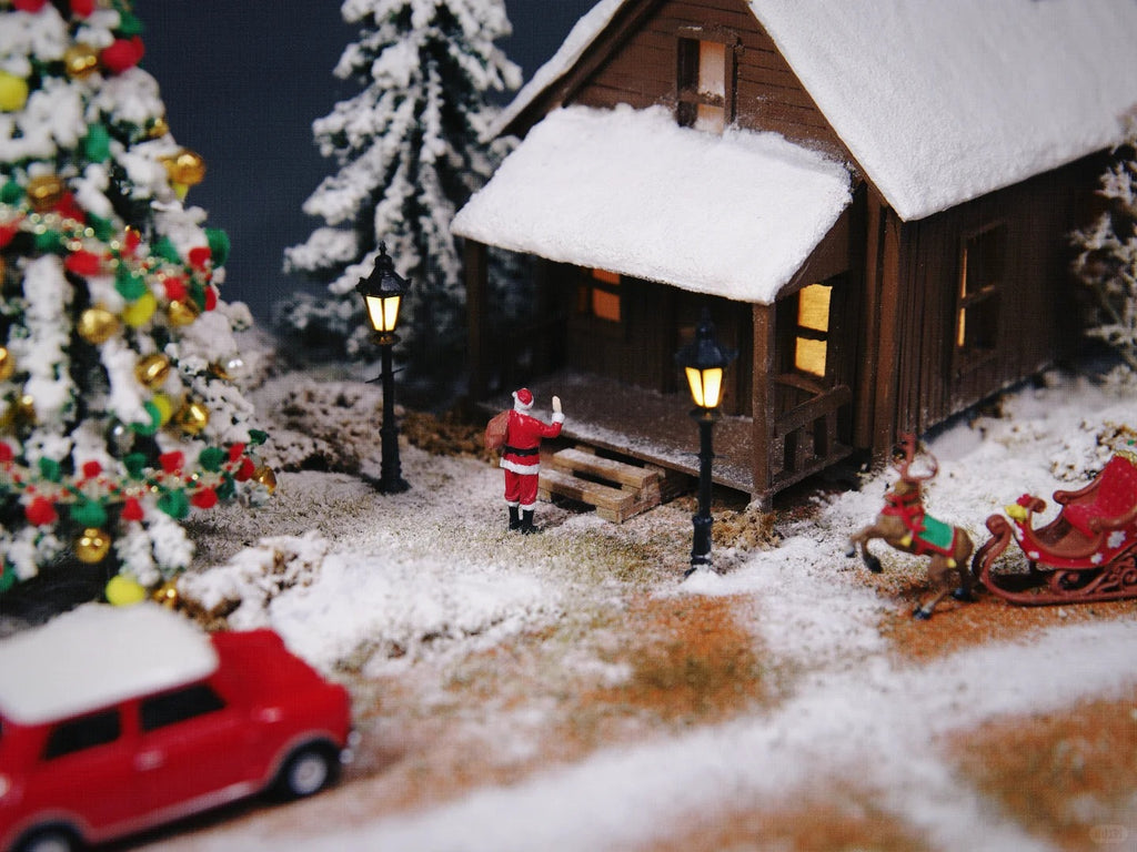 1:64 Scale Winter Fairytale Town Miniature Scene