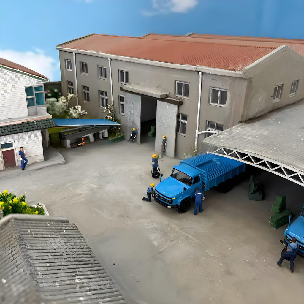 Maqueta de fábrica del siglo XX