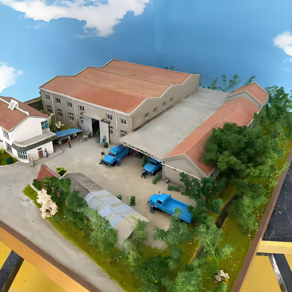 Maqueta de fábrica del siglo XX